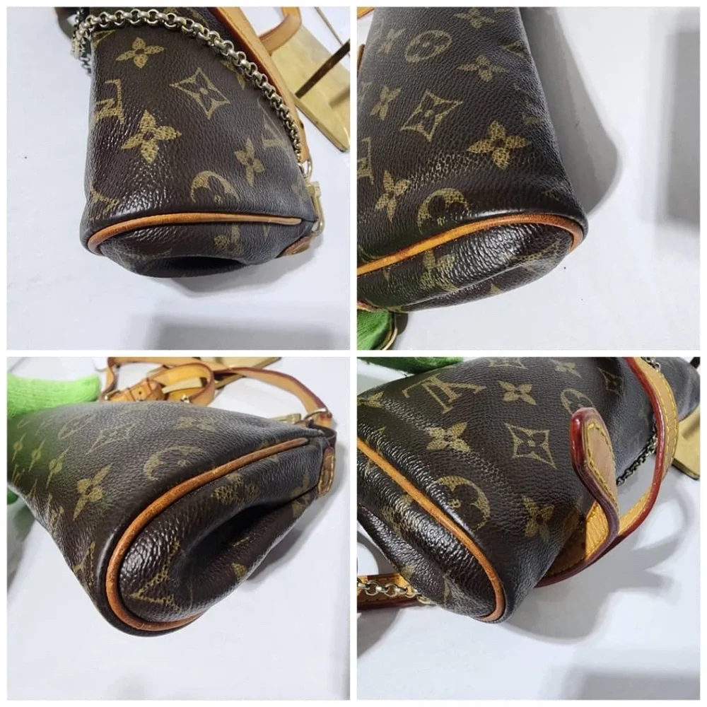 SOLD***Authentic Louis Vuitton LV Monogram Eva Pochette Bag Brown - Picture 13 of 14